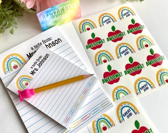Personalized Notepad, Teacher Appreciation Gift Custom, Teacher Gift, Thank You Gift