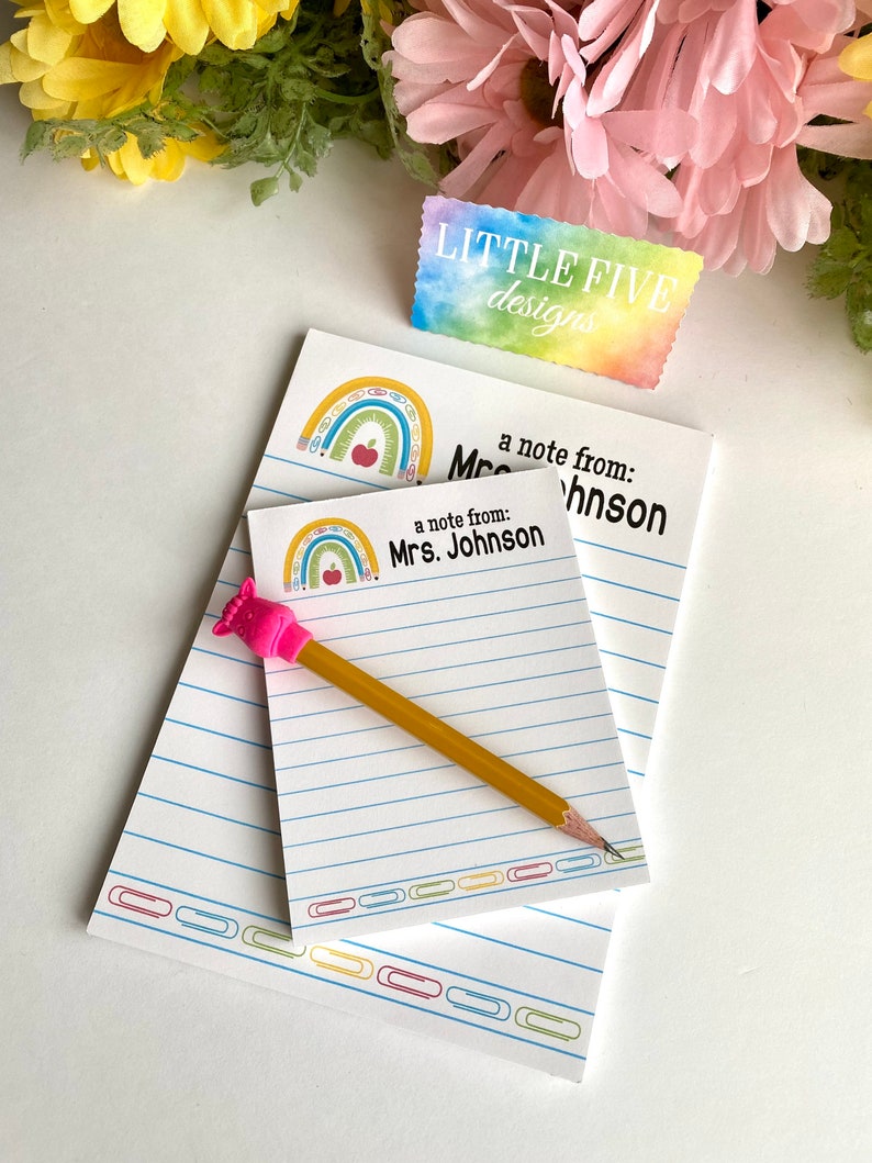 Personalized Notepad Teacher Appreciation Gift Custom | Etsy