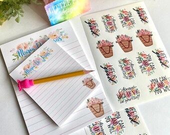 Personalized Notepad, Teacher Appreciation Gift Custom, Teacher Gift, Thank You Gift