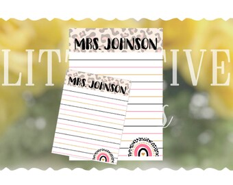 Personalized Notepad, Teacher Appreciation Gift Custom, Teacher Gift, Thank You Gift