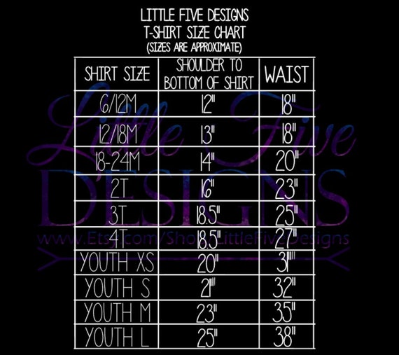 Wwe Youth T Shirt Size Chart