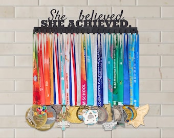 Medal Hanger for Runners She Believed She Achieved with Hooks