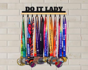 Medal Hanger for Women, DO IT LADY Flat Hook Medal Holder