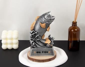 Big Fish Trophy Fish Statue Funny Desk Decor Unique Achievement Gift
