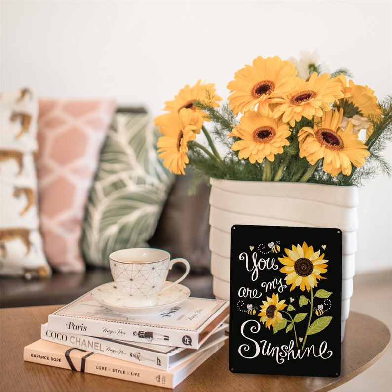 Vintage Sunflower Kitchen Decor Tin Signs You Are My Sunshine - Etsy