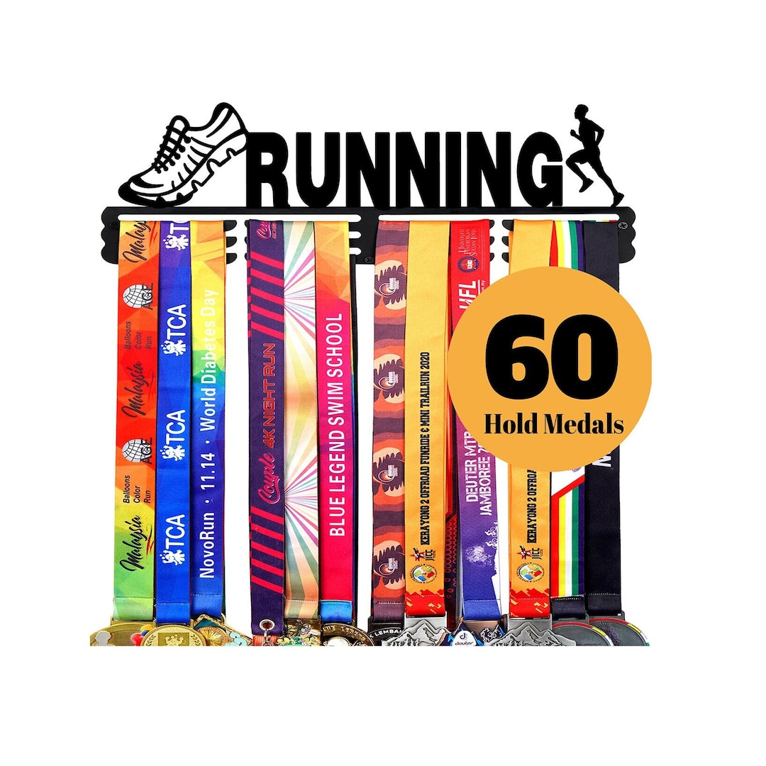 Running Medal Holder Display Hanger Rack Frame for Sport Race Runner