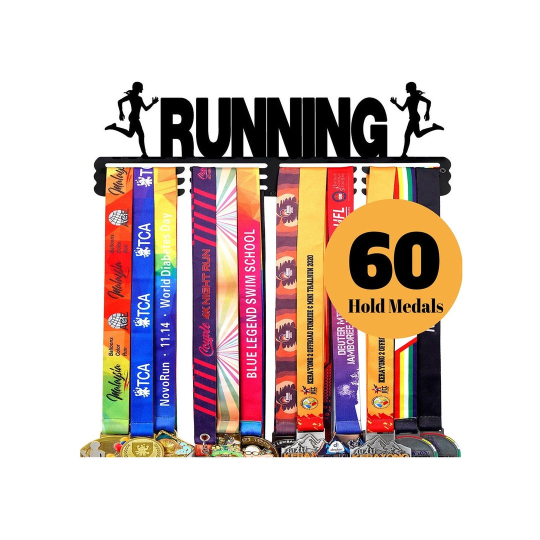 Running Medal Holder Display Hanger Rack Frame for Sport Race Runner