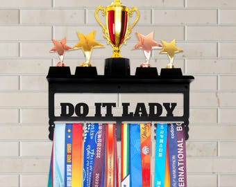 Medal Hanger for Women, DO IT LADY Flat Hook Medal Holder