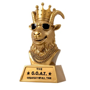 GOAT Trophy Goat Head Statue Desk Decor Greatest of All Time Gift - Etsy