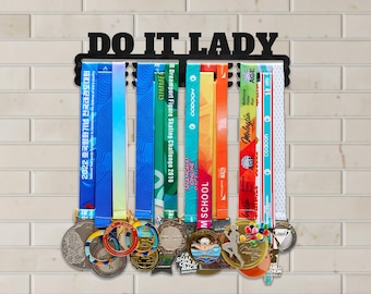 Medal Hanger for Women, DO IT LADY Flat Hook Medal Holder