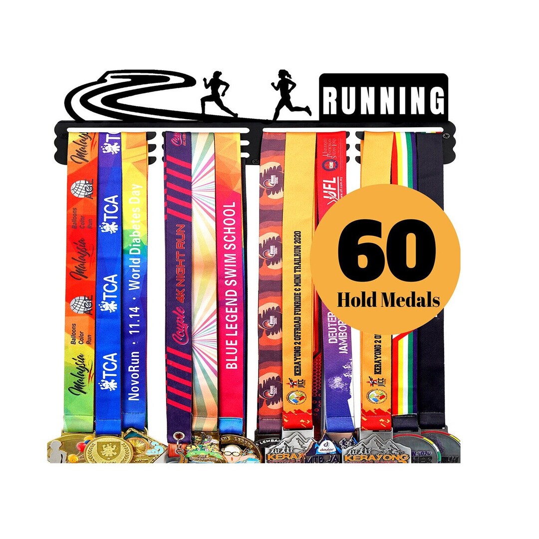 Running Medal Holder Display Hanger Rack Frame for Sport Race Runner