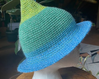 Small Blue Sprite Cap Witch Hat sparkly halloween