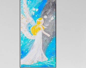 Abstract Angel Art Print: Religious Wall Decor