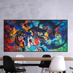 ABSTRACT WALL ART - Extra Large Palette Knife - Hand Painted Textured Acrylic Painting on Canvas - Modern Oversize Abstract Wall Art