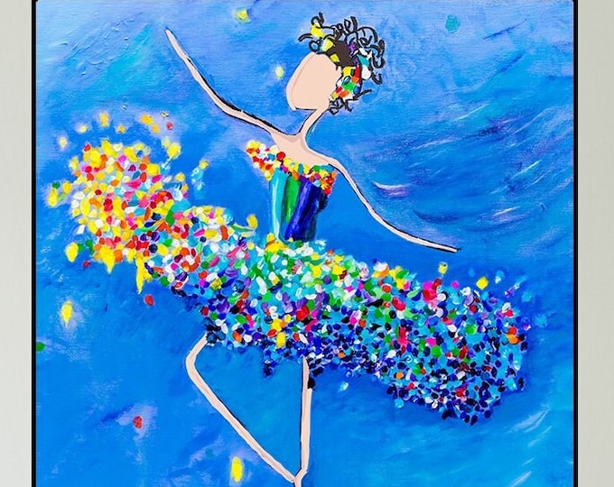 Ballerina Oil Painting: Abstract Dancer Canvas Print