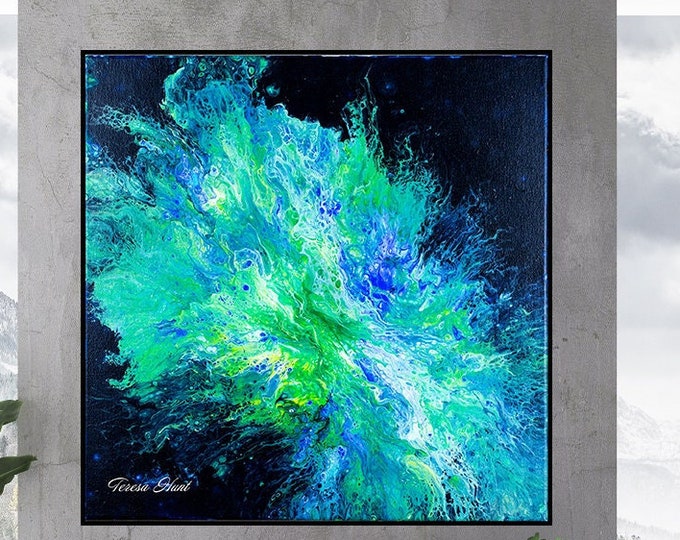Original Abstract Canvas Painting - Trippy Wall Art Prints & Contemporary Decor for Living Room