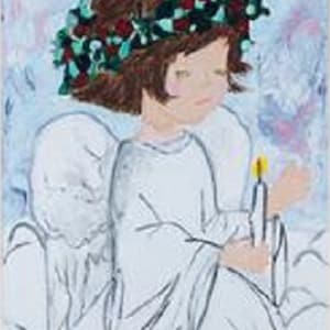 Hand Painted Angel Wall Art | Original Guardian Angel Painting | Angelic Passion Giclee Print | Unique Decor for Home & Office