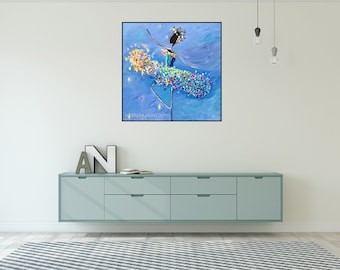 BALLET DANCER ART - Dancer Oil Painting - Ballerina Dancer Art - Studio Decor Gift - Inspiration Wall Art - Dancer Canvas Print