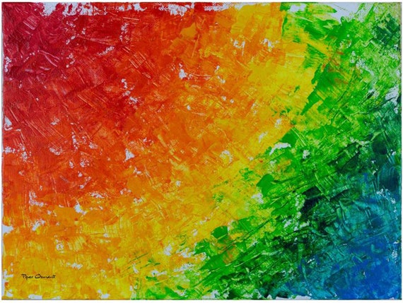 ABSTRACT RAINBOW ART Rainbow Wall Print Multicolor Wall Art Colorful Art  Print Abstract Art Giclee Paper Prints - Etsy