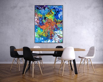 ABSTRACT ART - Vivid Abstract Art - Modern Art - Visual Canvas Art - Abstract Oil Prints - Colorful Art Print