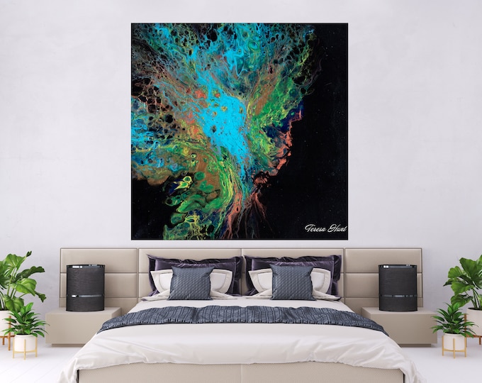 Dystopian Fluid Art Print: Dark Surreal Psychedelic Giclee or Canvas