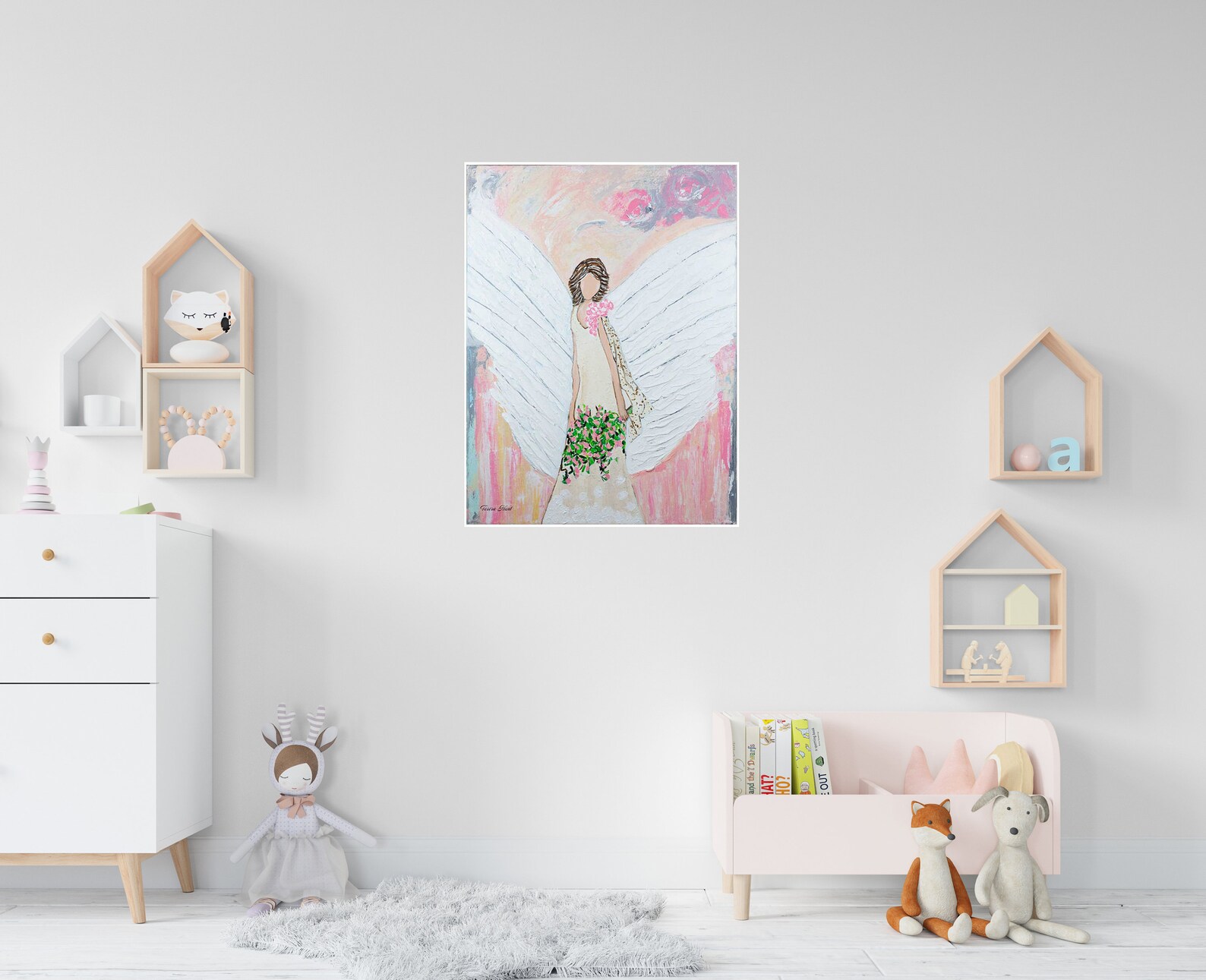 Abstrakte Engel Malerei Engel Wanddrucke Weihnachten Engel | Etsy