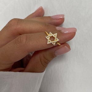 Star of David Ring, Jewish Star Ring, Jewish jewelry, Judaica Jewelry, Magen David Ring, Sterling Silver 925, Rose Gold, Israel Jewelry image 9