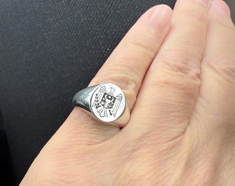 Coat of Arms Family Crest Ring, Customized Jewelry, Personalized Ring, Signet Ring, special Engraving, Pinky Sterling Silver 925 ring.