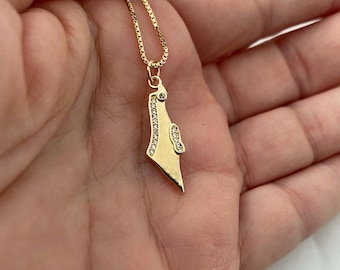 Ketting kaart Israël – Sterlingzilveren hanger met zirkoniastenen