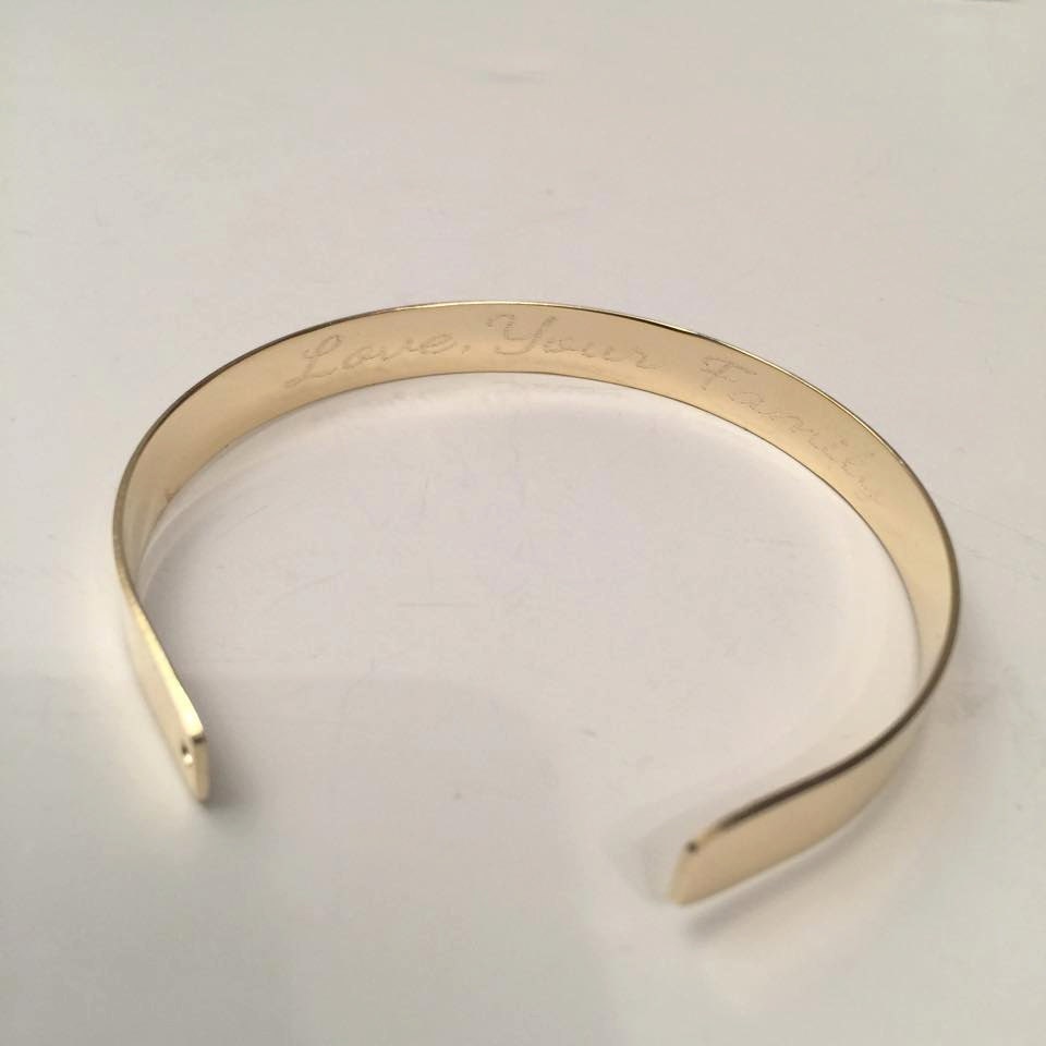 Engraved Gold Bracelet Personalized Braceletsignature | Etsy