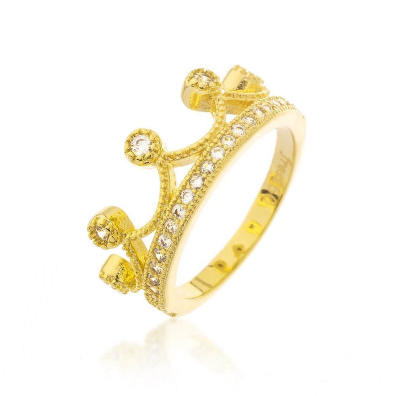 Bridesmaid ring princess ring crown Crown ring Crown rings Gold Crown ring royalty ring Woman ring crown Princess ring