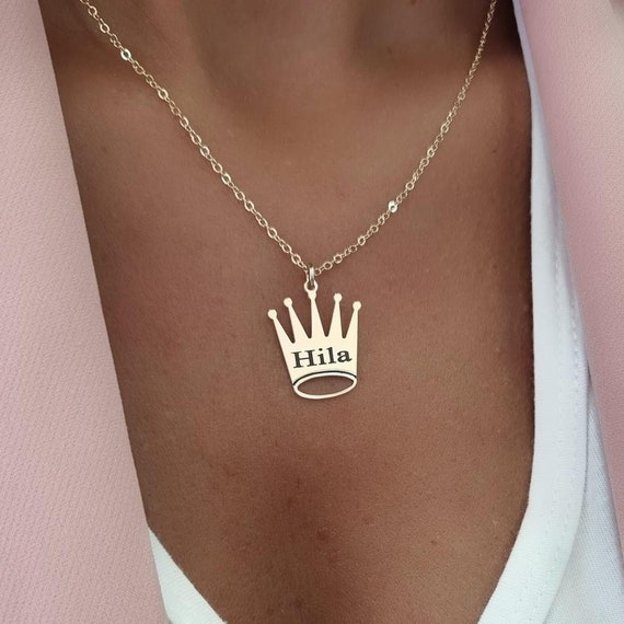 Princess cheap crown necklace