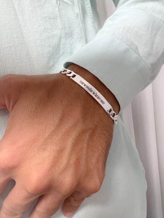 Silver Curb Id Bracelet | Prouds