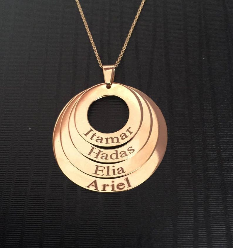 14K Gold Necklace Solid Gold Name Necklace Real Gold Initial Etsy