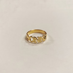 Name Ring, personalisierte Ring, Gold Name, Anfang Ring, Benutzerdefinierte Name Ring, Anpassen von Schmuck, Buchstaben Ringe