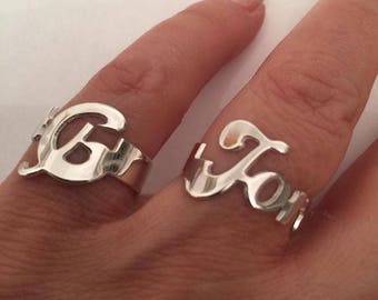 Name Ring, Silver Name Ring , Initial Ring, Custom Ring, Personalized name ring, Silver rings, Custom Name Ring, Personalized Ring