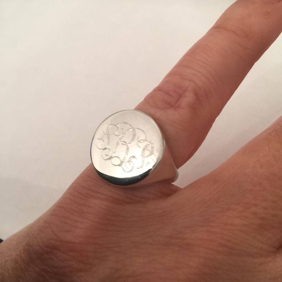Sortijas anillo plata anillo oro anillo de Signet mujeres | Etsy España