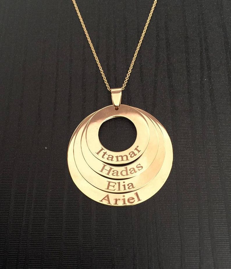 14Kt Gold Necklace Solid Gold name Necklace Real Gold | Etsy