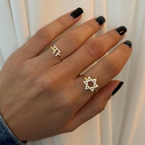 Star of David Ring, Jewish Star Ring, Jewish jewelry, Judaica Jewelry, Magen David Ring, Sterling Silver 925, Rose Gold, Israel Jewelry image 10