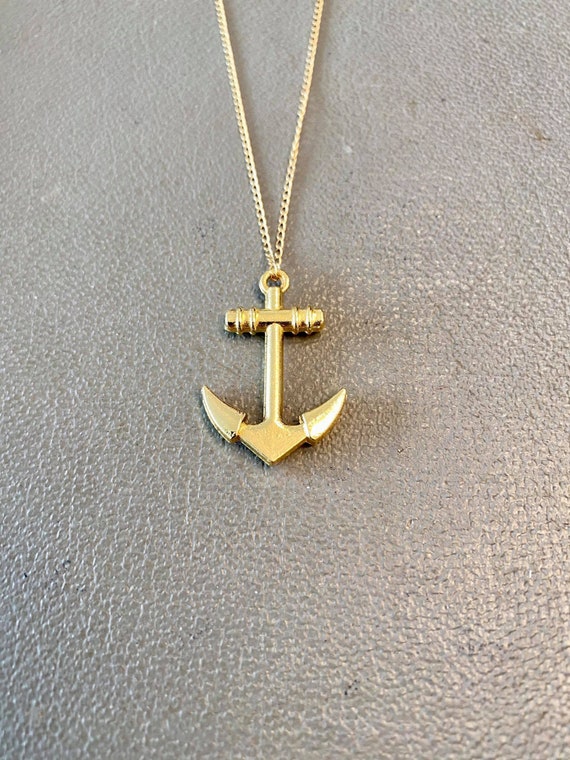 Gold Large Anchor Pendant Anchor Charm 10 Karat Solid Gold Optional Gold  Chain - Etsy