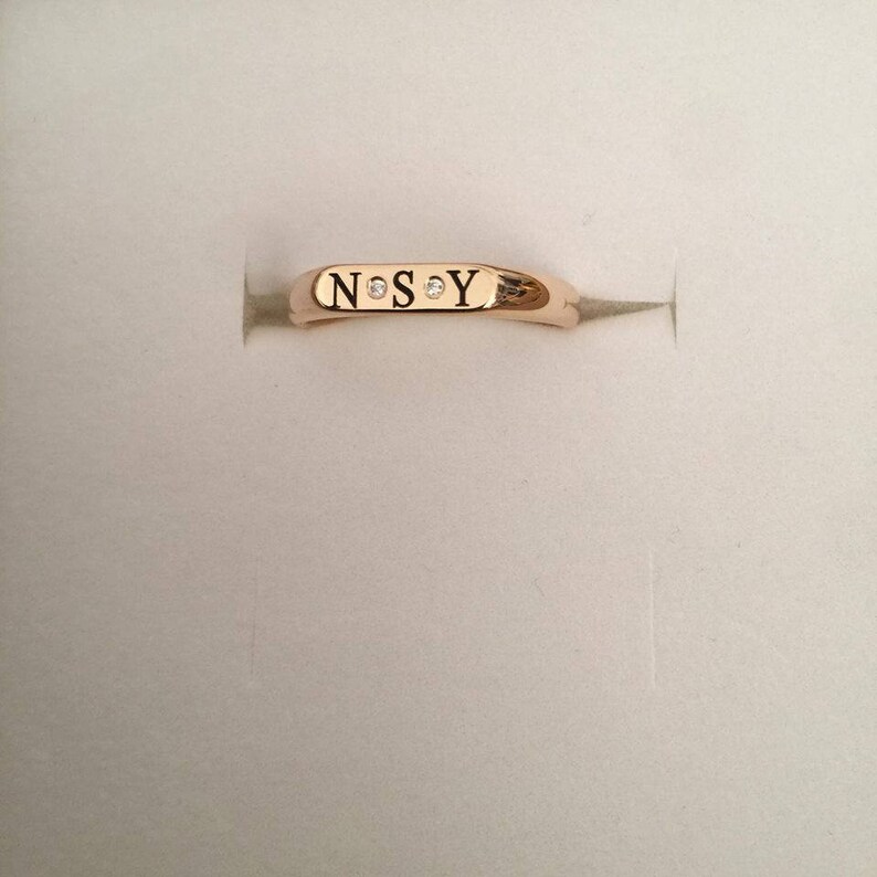 Gift for women Engraved ring Personalized Ring Initial ring Pinky ring letter Ring men women ring Monogram Initial Ring