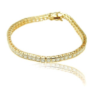 Tennis bracelet, Swiss zirconia bracelet, bridal tennis bracelet, cubic zirconia bracelet, Sterling silver bracelet