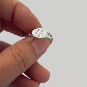 Pinky Engraved ring, Personalized Signet Initial ring, Monogram