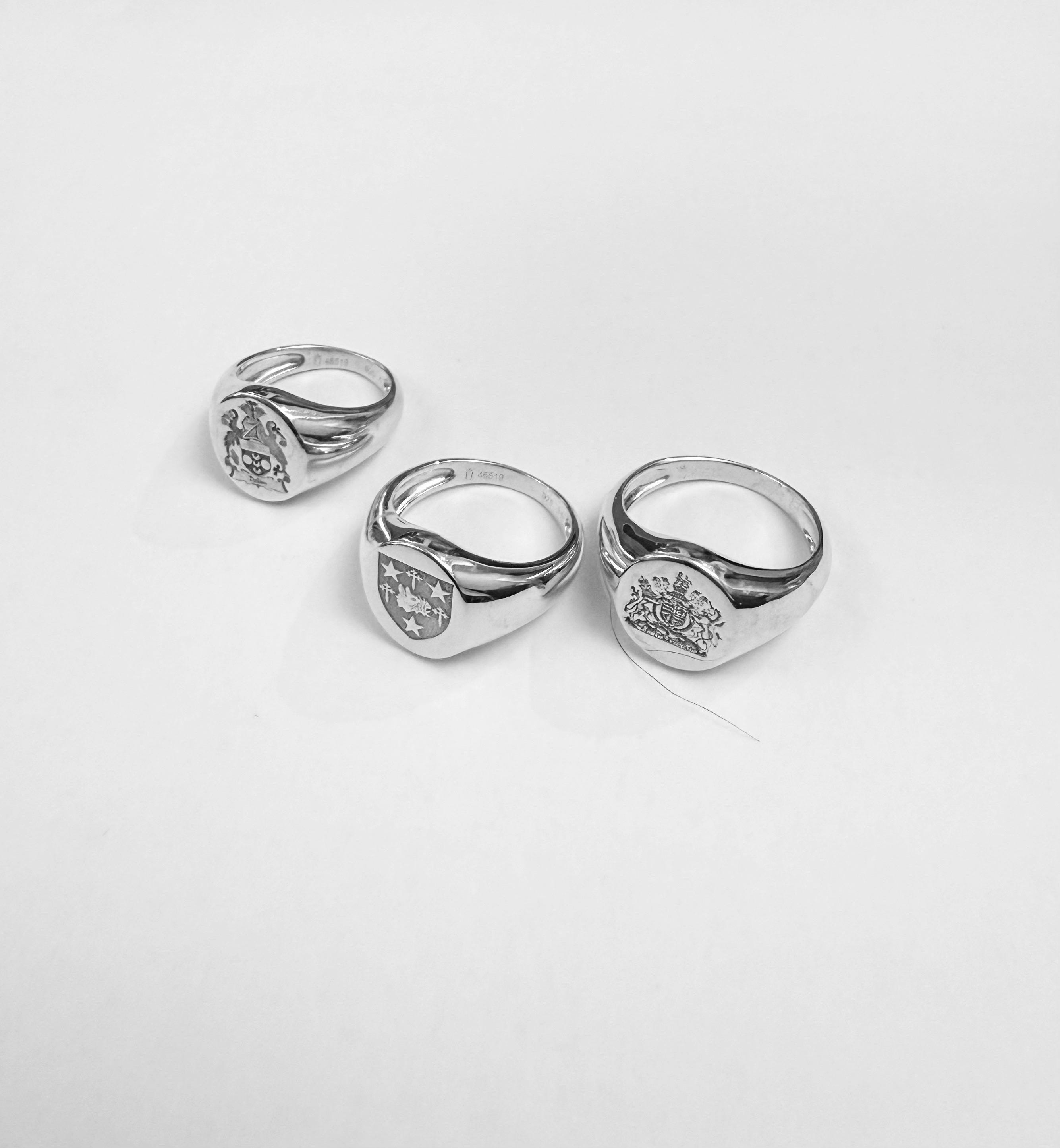 Nuovo Inciso Sigillo Anelli Donna Child's 925 Argento Sterling