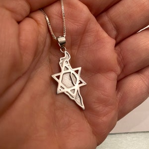 Star Of David Israel Pendant - Israel Star Of David Necklace, 925 Sterling Silver Star Of David, Jewish Star - Magen David, Jewish Jewelry