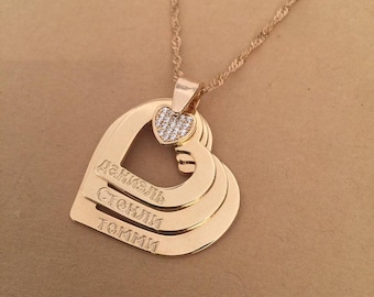 Collier maman, coeur collier de maman, cadeaux de fête des mères, initiales de collier de la fête des mères, cadeau d’anniversaire personnalisé maman, nouveau collier de maman, cadeaux maman