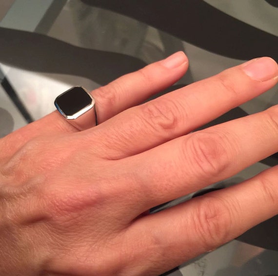 Buy Black Sterling Silver Black Diamond Pinky Ring 7.00ct Online at SO ICY  JEWELRY