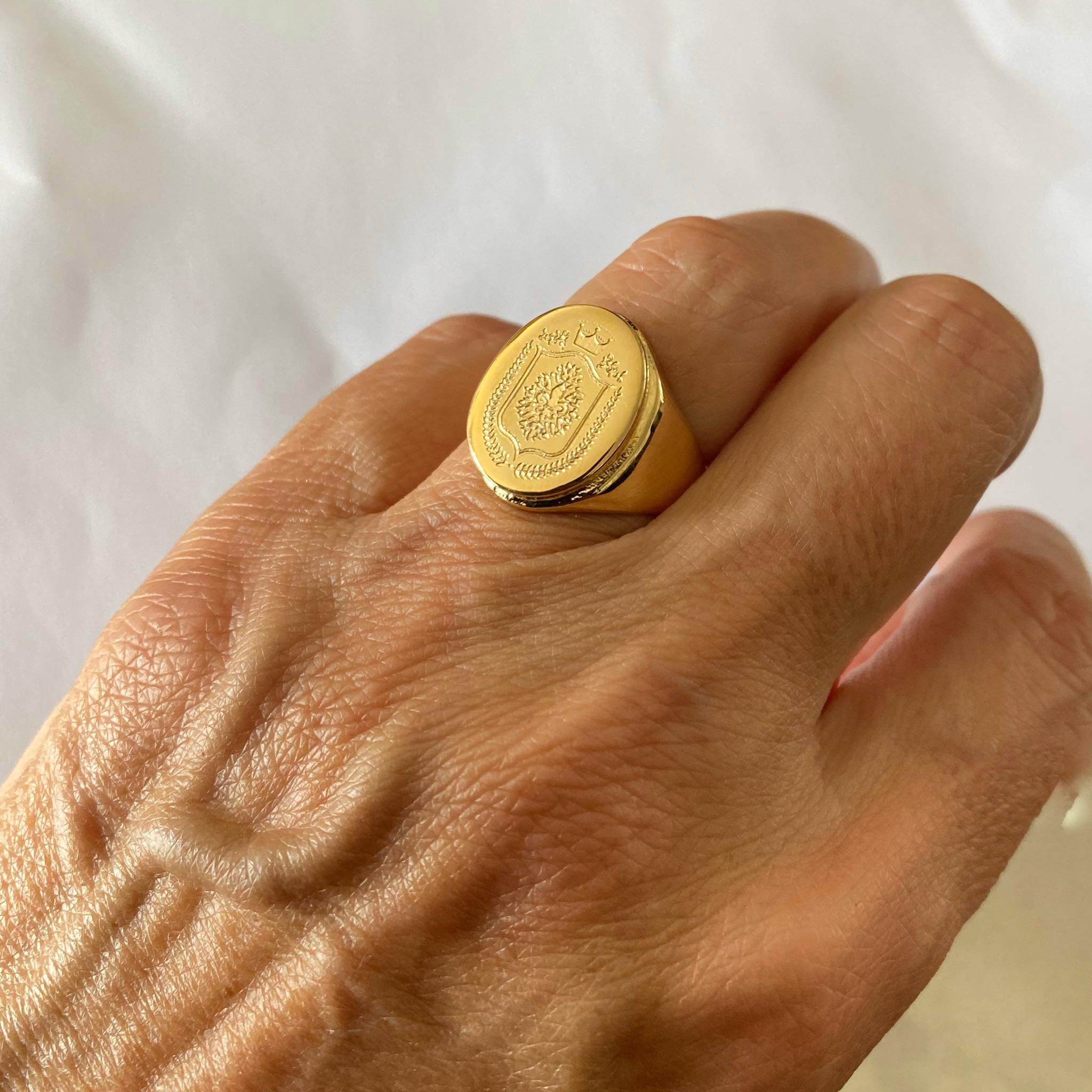 アクセサリー Subciety BRASS RING-CREST Brass ring-crest- - Subciety Online Store