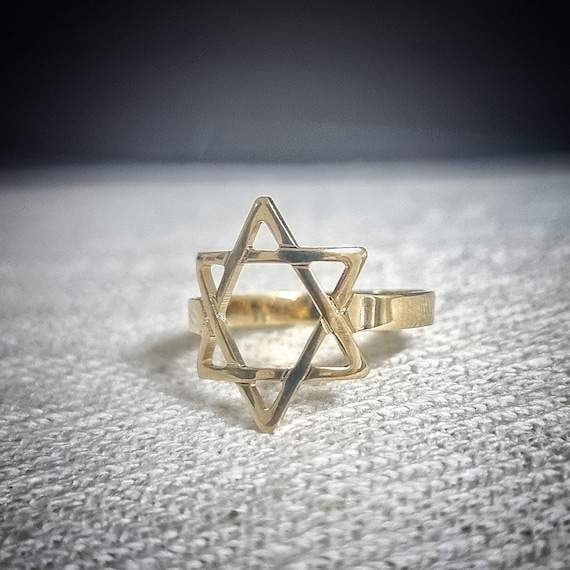 Gold Star of David Ring – Sterling Silver Jewish Jewelry