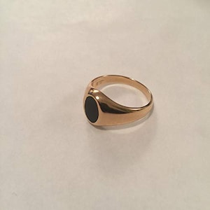Signet Ring, Onyx Ring, women ring, men ring, Black Onyx Ring. Gold Signet Ring, Black square Signet Ring, Man Pinky Ring, Woman Pinky Ring